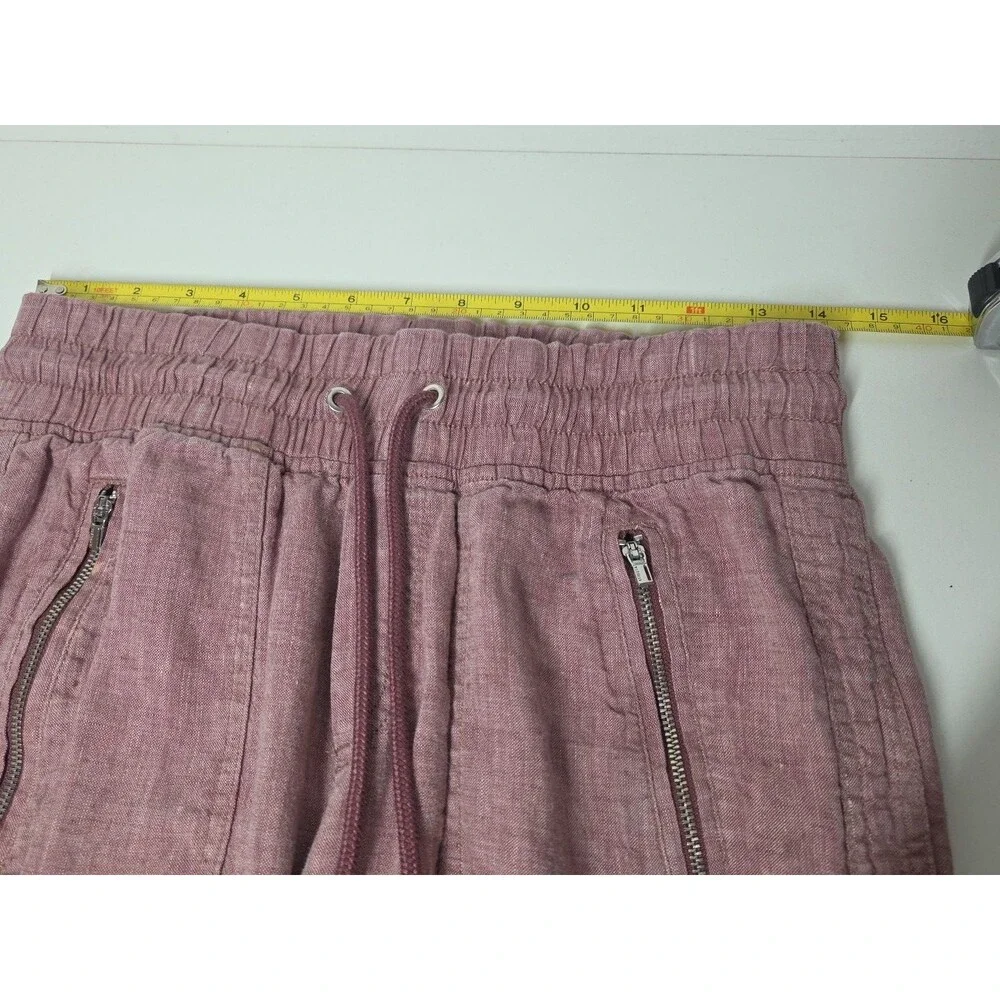 Athleta CABO Linen Wide Leg Pants in Dusty Vintage Rose sz 4 Viral Travel Vaca * - Picture 8 of 13